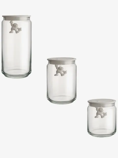 Alessi set-of-three glass jars