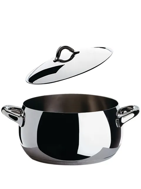 Alessi low stainless steel casserole pot (24cm)