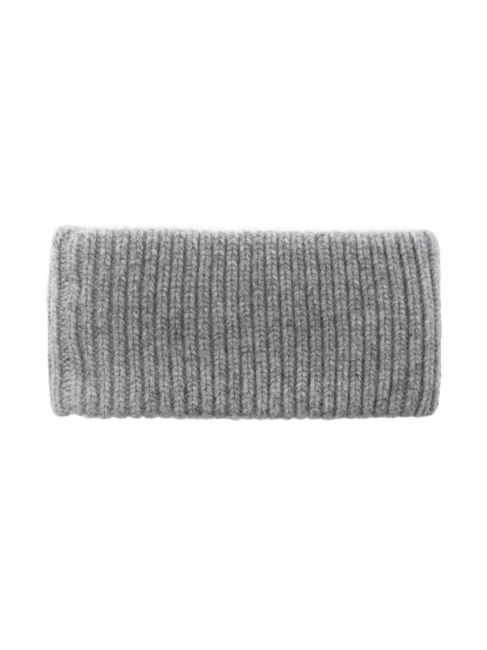 Miu Miu logo-patch wool-cashmere headband - Grijs