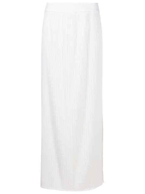 Neriage falda larga con diseño plisado