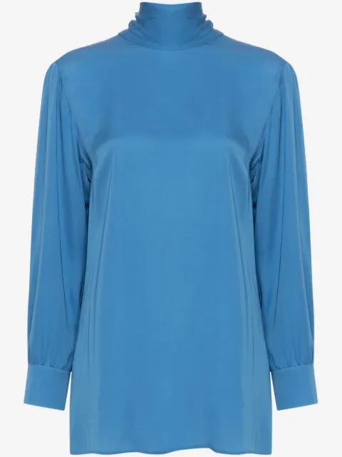 Gucci blusa de seda con moño en el cuello