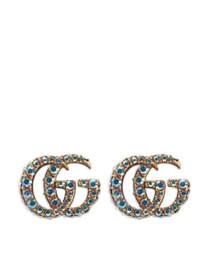 GUCCI Earrings. Gucci Vintage Enamel Clip on Earrings With GG,  UK