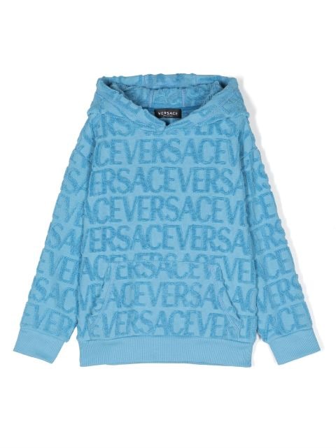 Versace Kids Versace Allover towel hoodie