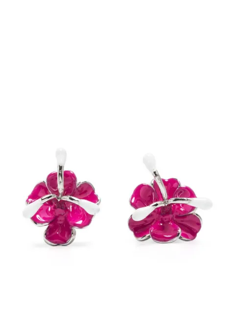 Marni aretes con motivo de flor