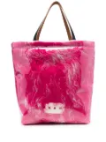 Marni faux-fur coated tote bag - Pink