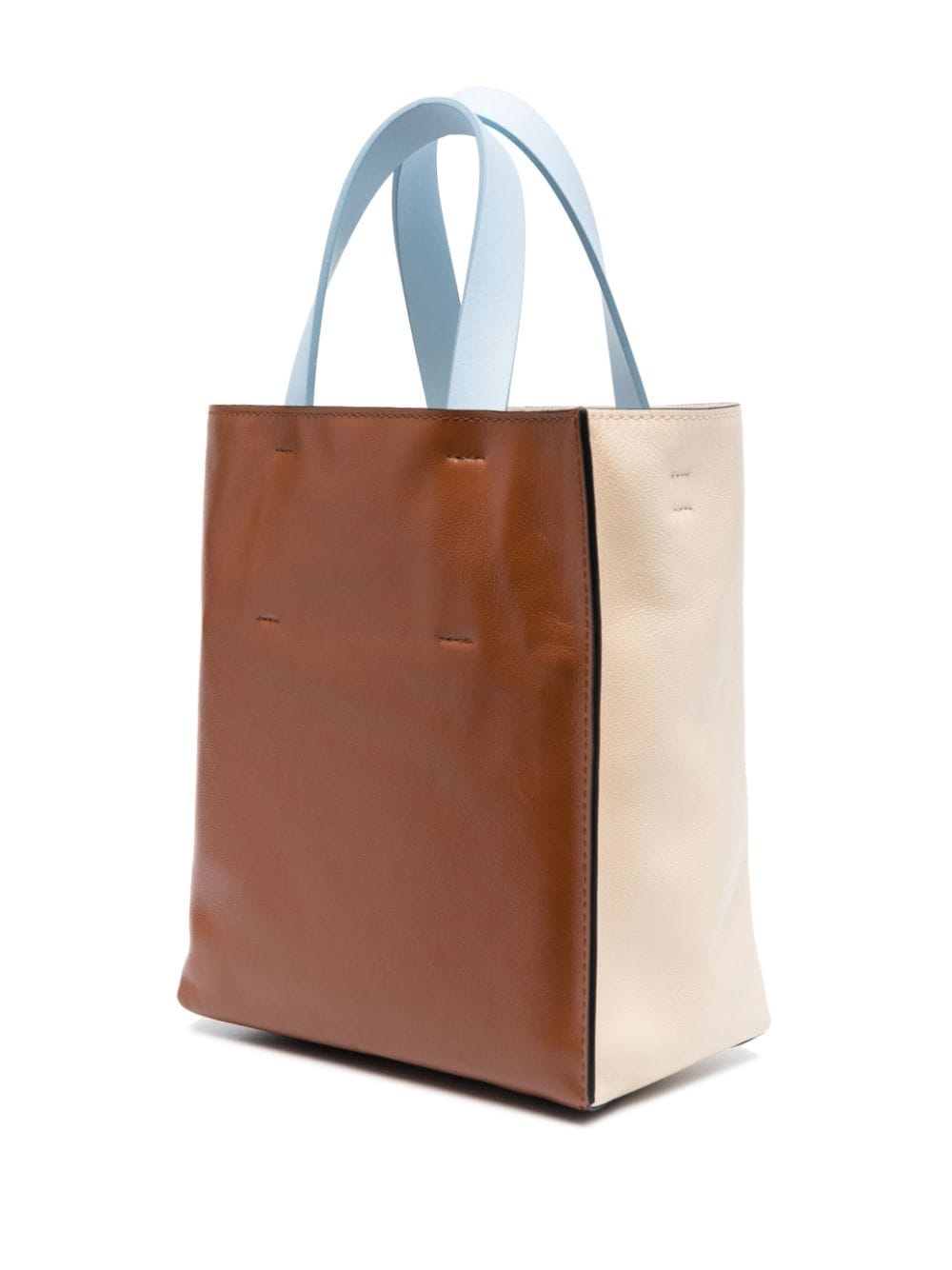 Shop Marni Mini Museo Soft Tote Bag In Brown