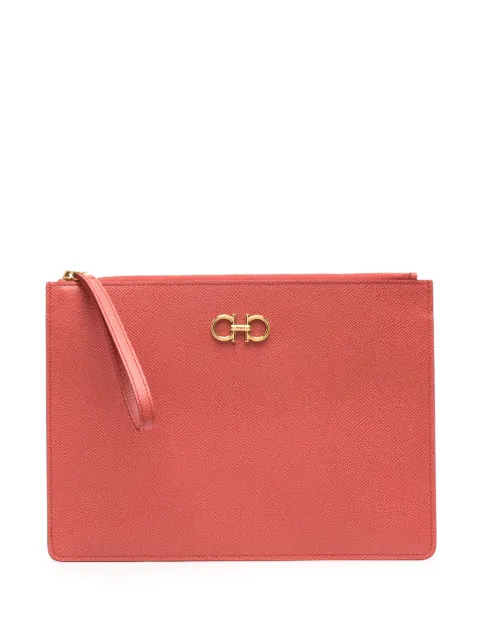 Ferragamo Pre-Owned Gancini zipped clutch
