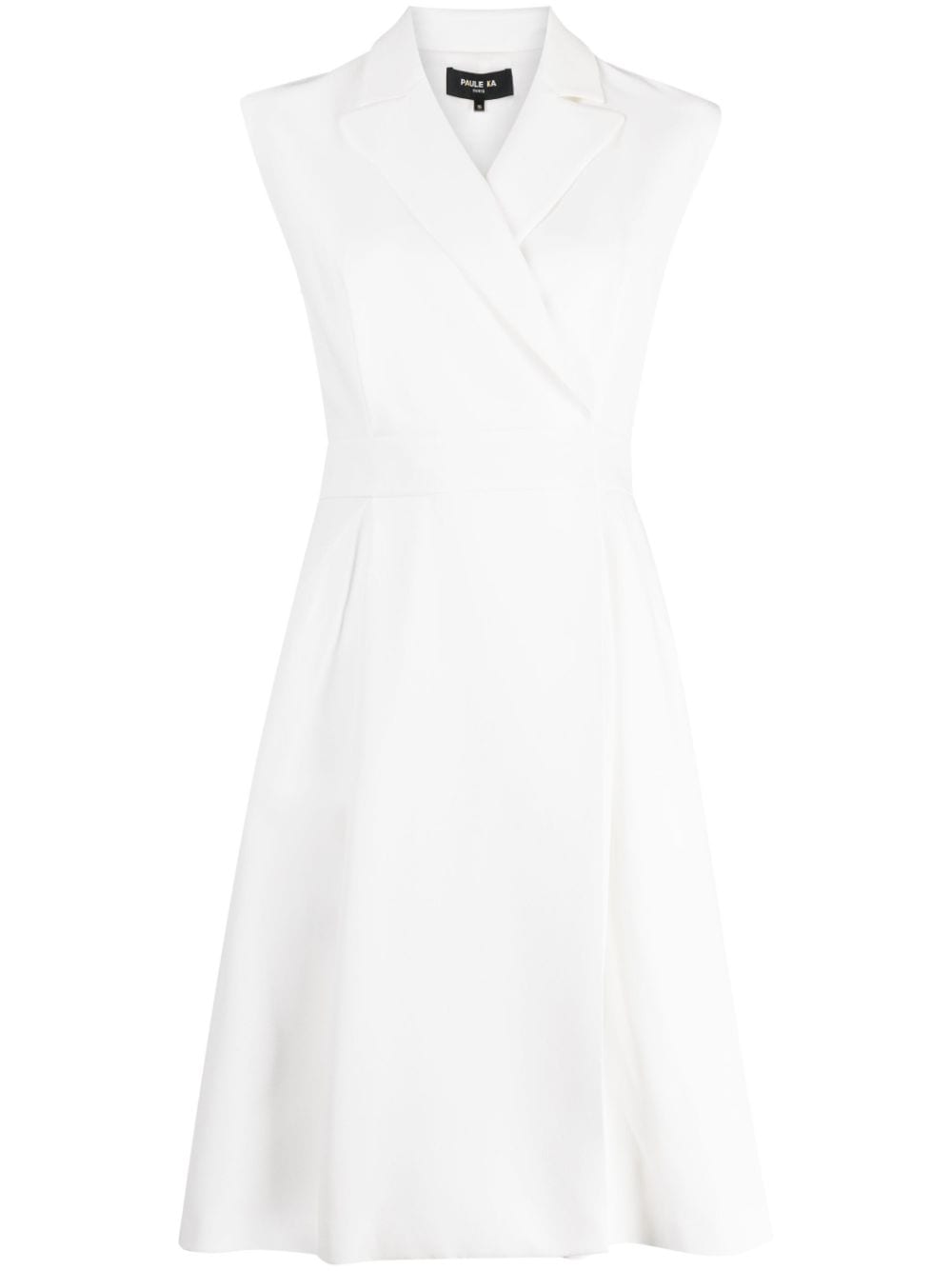 Paule Ka sleeveless blazer dress - White