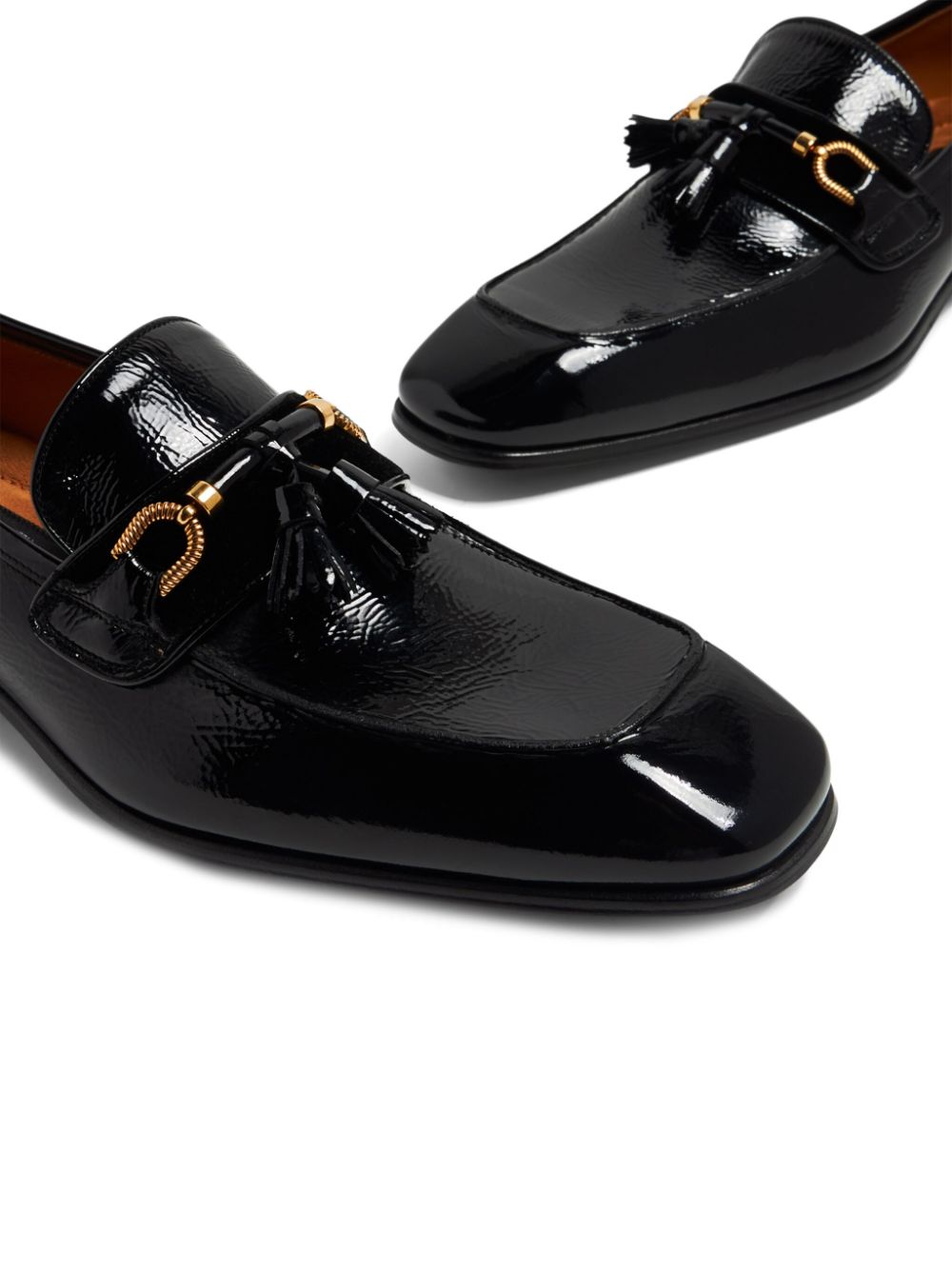 TOM FORD horsebit patent-leather loafers Black