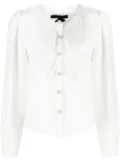 Self-Portrait crystal-embellished blouse - White