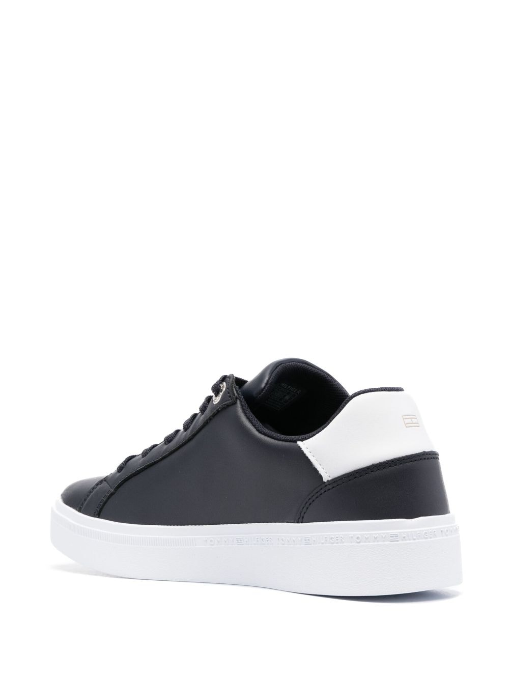 Shop Tommy Hilfiger Leather Low-top Sneakers In Blue