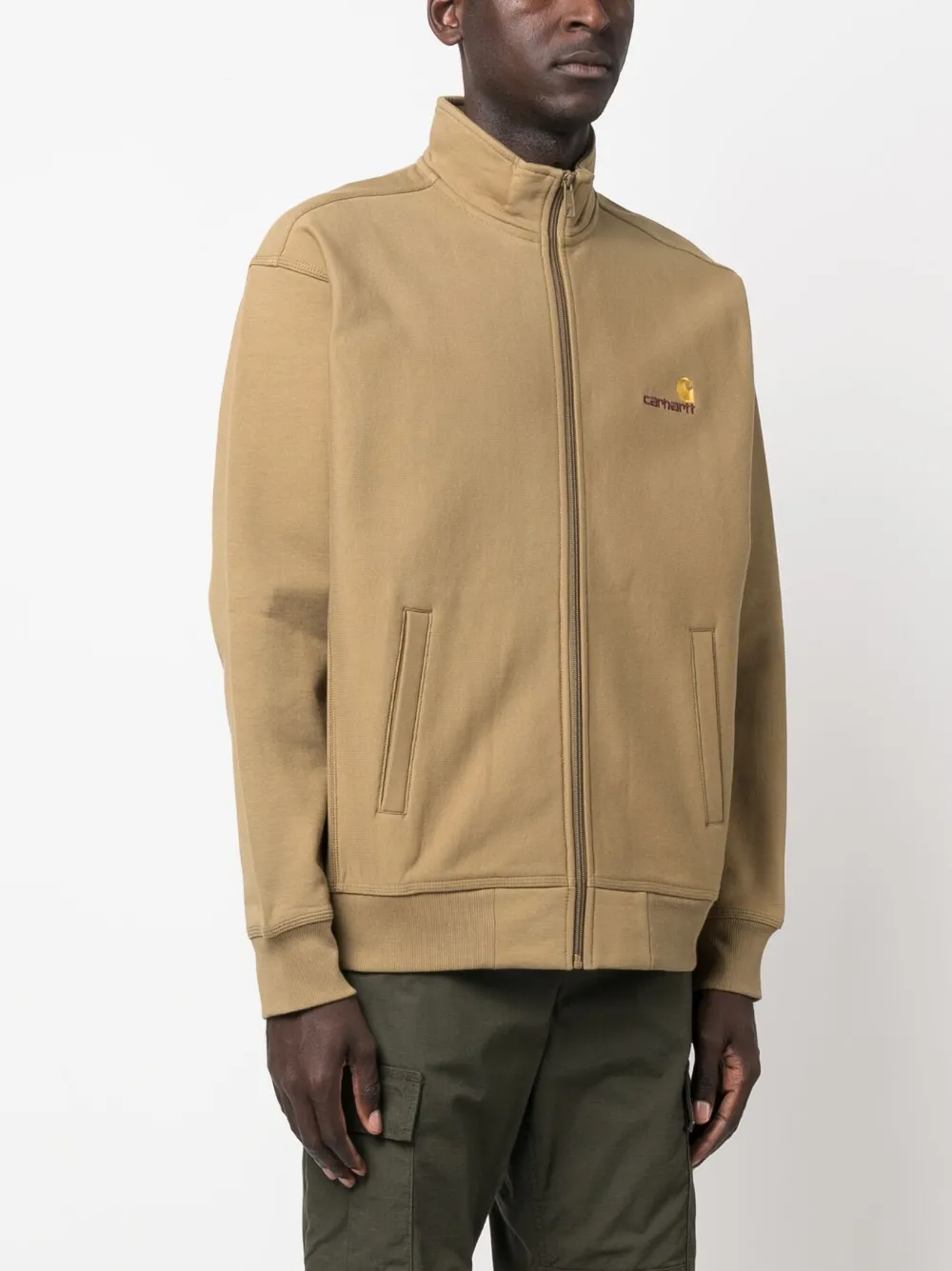 Carhartt WIP logo-embroidered high-neck Jacket - Farfetch 