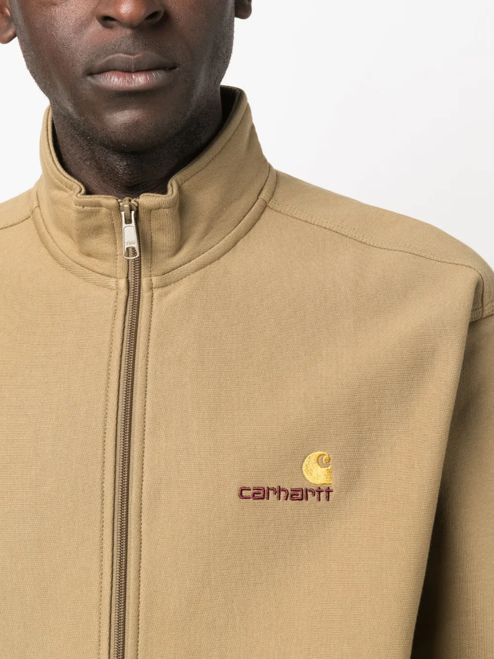Carhartt WIP logo-embroidered high-neck Jacket - Farfetch 