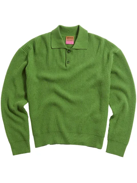Zegna x The Elder Statesman Oasi cashmere polo shirt