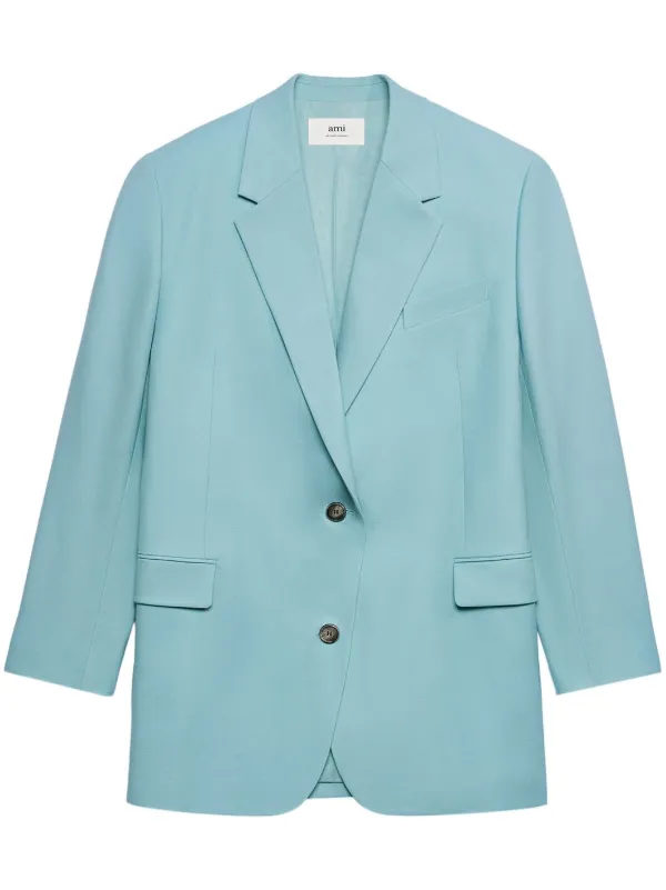 AMI Paris オーバーサイズ 2ボタン ジャケット | ブルー | FARFETCH JP
