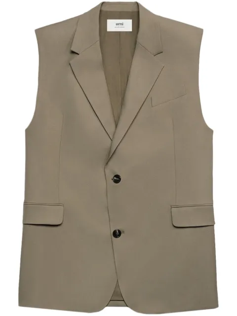 AMI Paris oversize virgin wool waistcoat