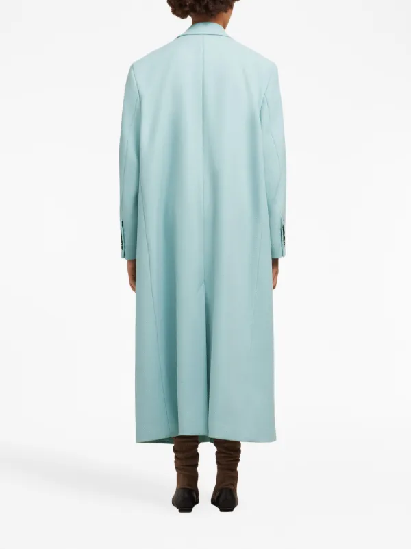 コート AMI PARIS POWDER BLUE WOOL BLEND COAT AMI PARIS Wool-blend twill coat | NET-A-PORTER