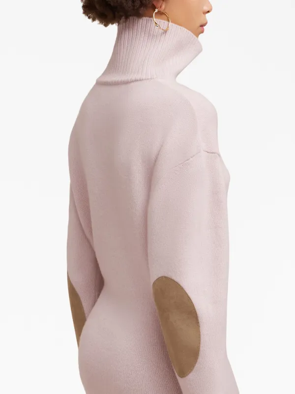 AMI Paris エルボーパッチ ニットマキシドレス | ピンク | FARFETCH JP