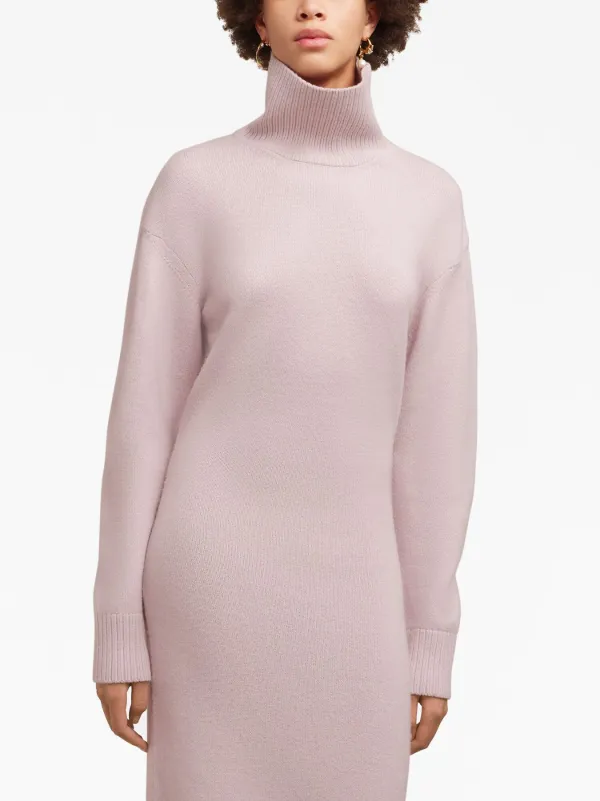 AMI Paris エルボーパッチ ニットマキシドレス | ピンク | FARFETCH JP