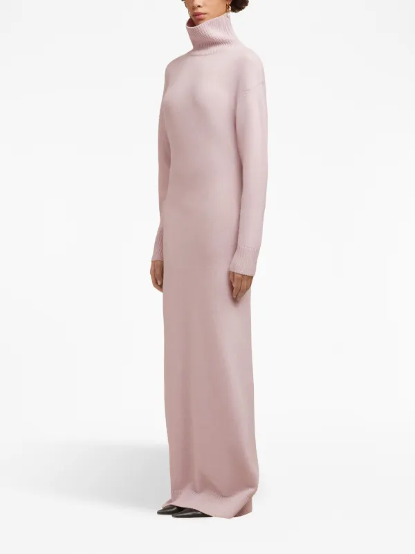 AMI Paris エルボーパッチ ニットマキシドレス | ピンク | FARFETCH JP