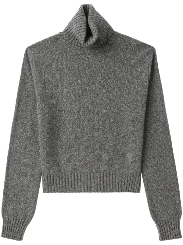 Ami Paris Ami De Coeur Mélange-effect Jumper in Grey