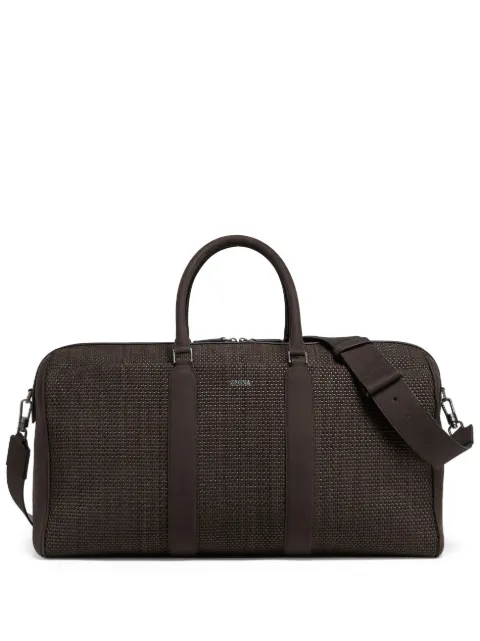Zegna nubuck-leather holdall bag