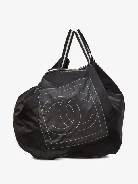 CHANEL Pre-Owned tote capitonada con logo CC