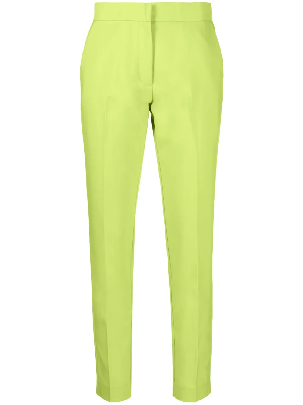 Twinset High-waisted Cigarette Trousers In Green