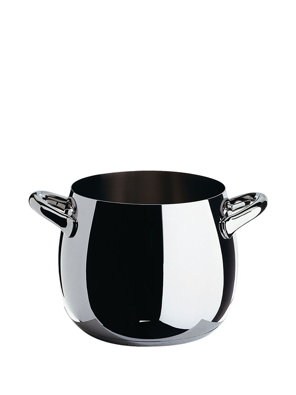 Shop Alessi Matching-lid Stainless-steel Pot In Silver