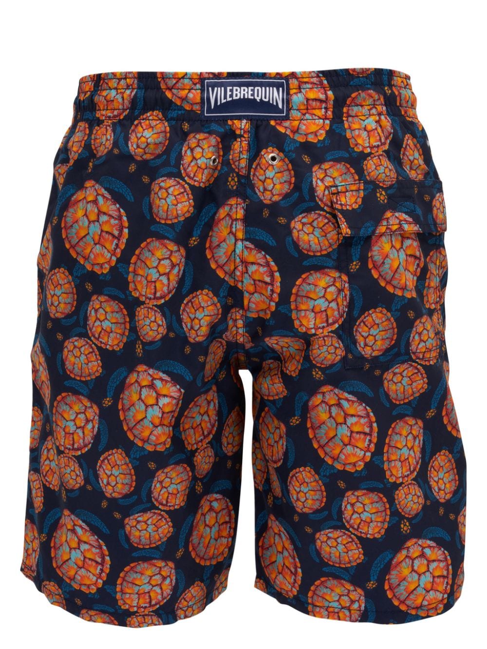 Shop Vilebrequin Graphic-print Drawstring Swim Shorts In Blue