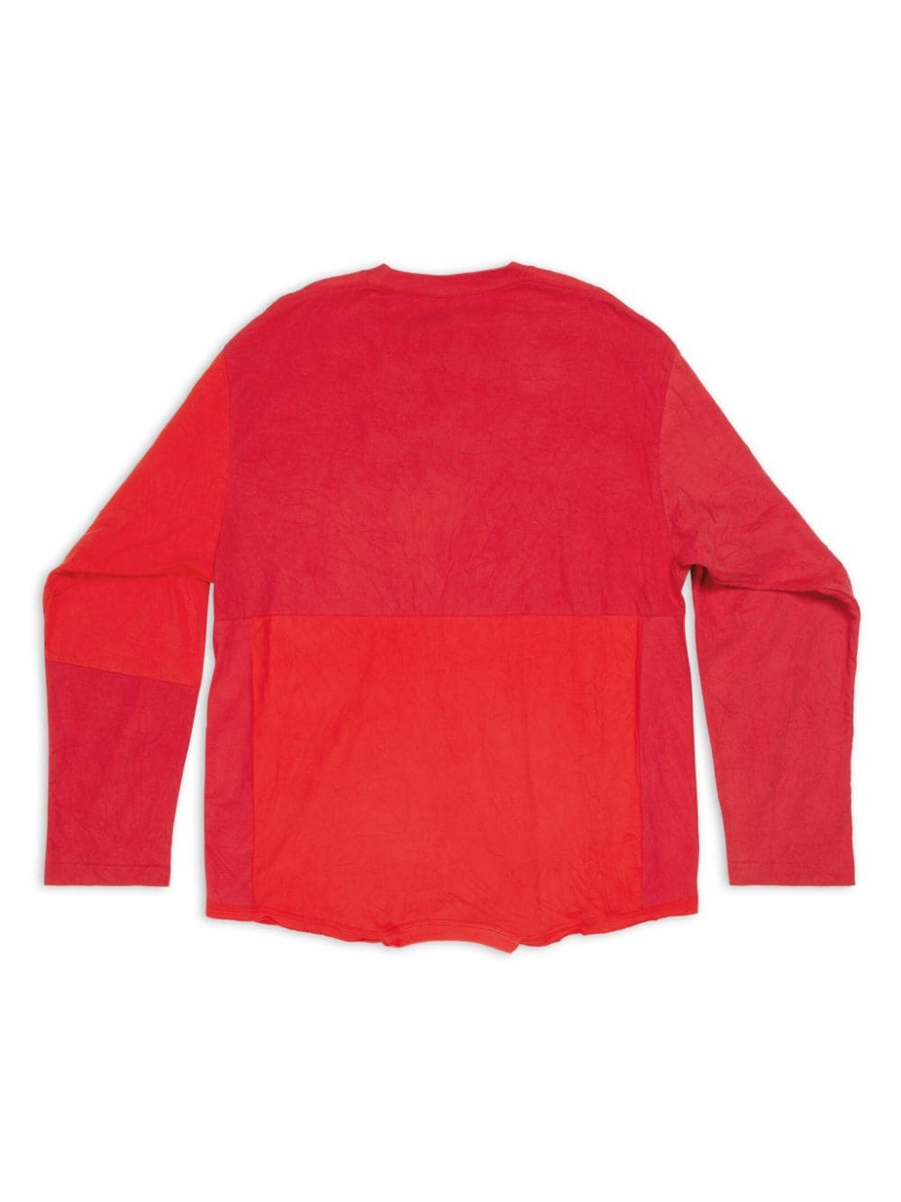 Shop Balenciaga Patchwork Long-sleeve T-shirt In Red