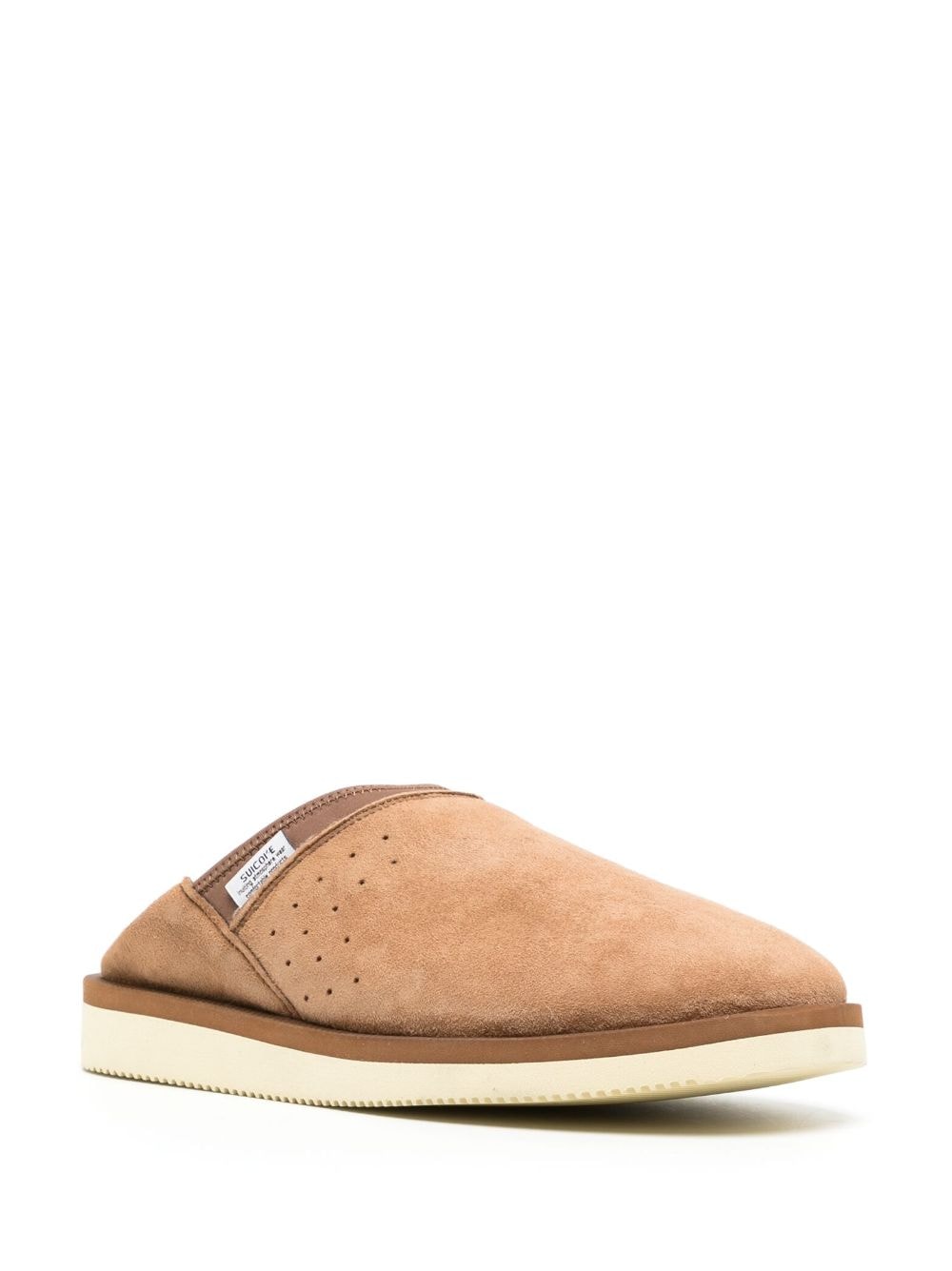Shop Suicoke Ron-m2 Suede Slippers In Brown