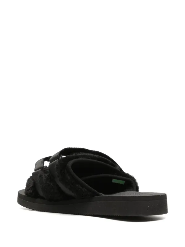 Suicoke Moto logo-patch Slides | Black | FARFETCH