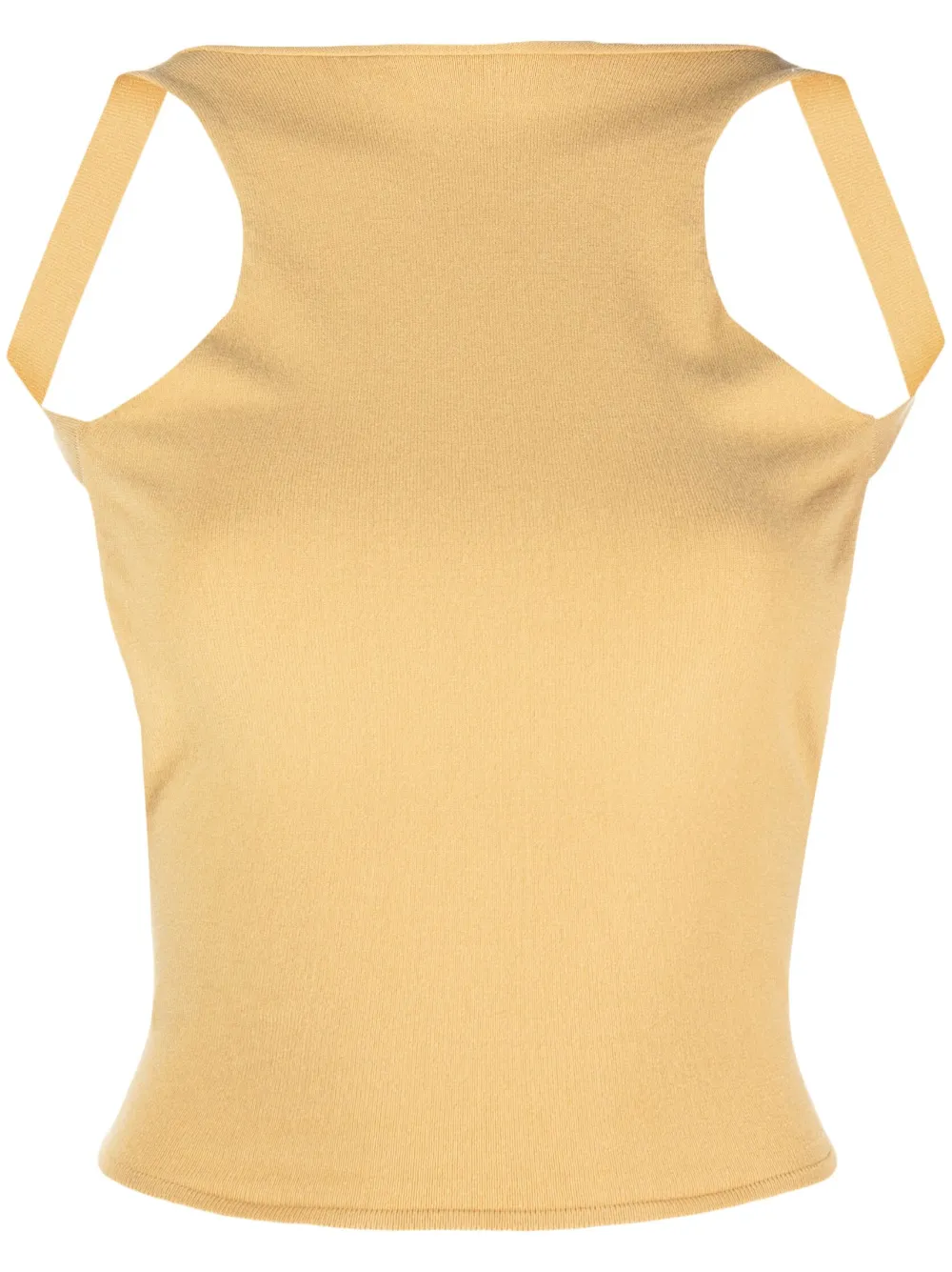 Gimaguas Backless Fine-knit Tank Top In Nude