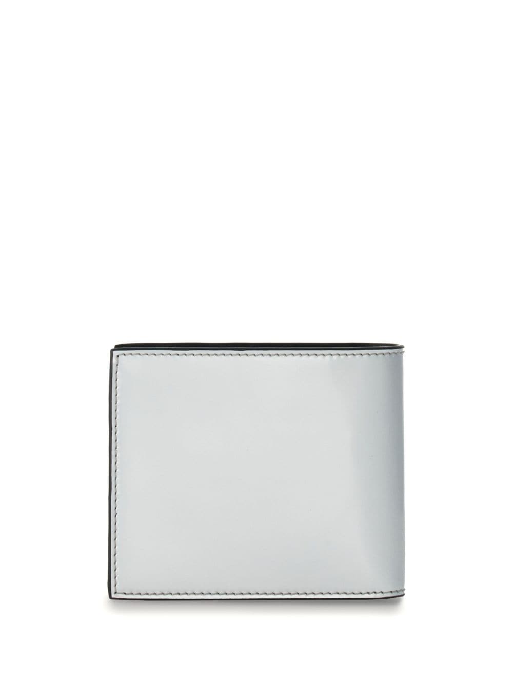 Shop Ferragamo Logo-embossed Leather Wallet In Silver