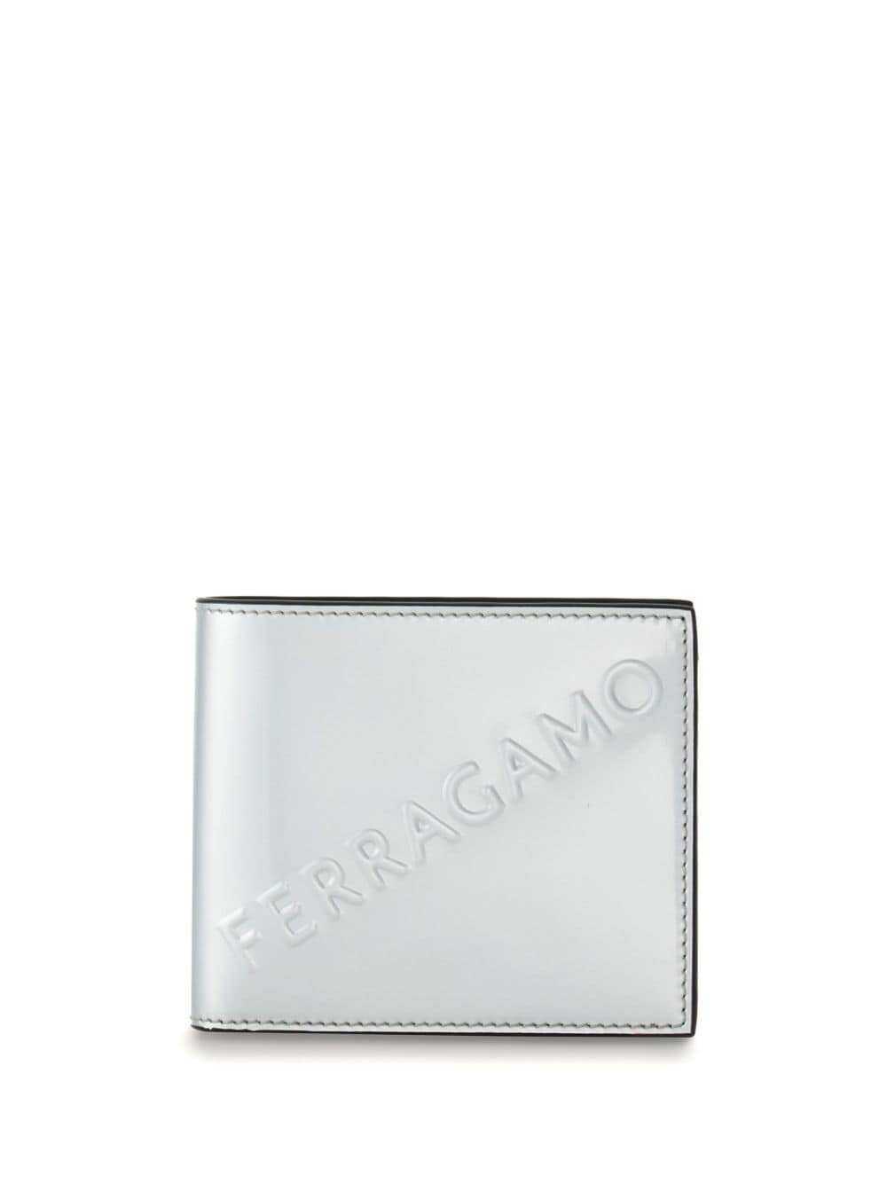 Ferragamo Wallet With 3d Logo In Grey