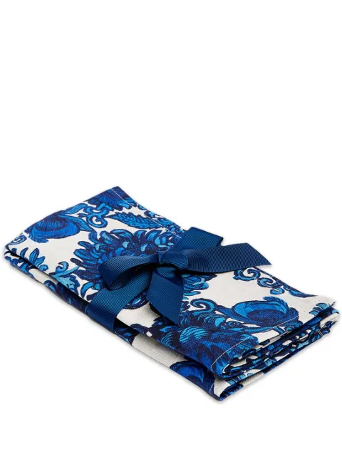 La DoubleJ Anemone-print linen napkin (pack of two)