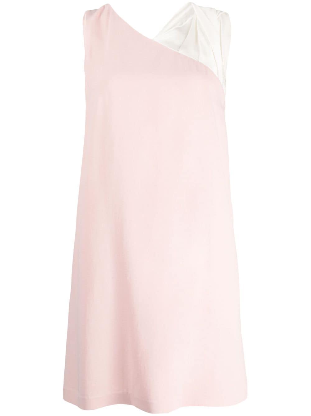 Paule Ka Sleeveless Two-tone Mini Dress In Pink