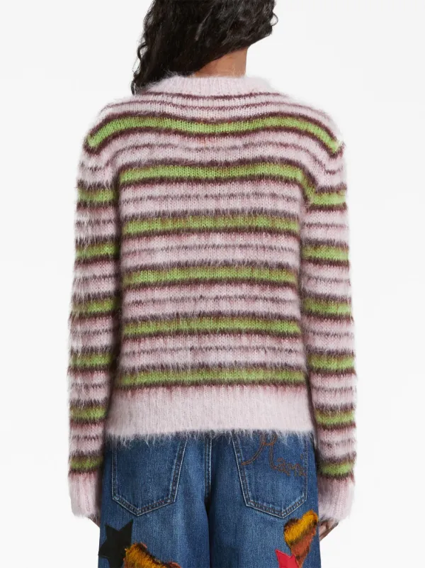 【関税&送料込】Marni Multicolor Mohair Blend Scarf Marni Striped mohair-blend Jumper | Pink | FARFETCH