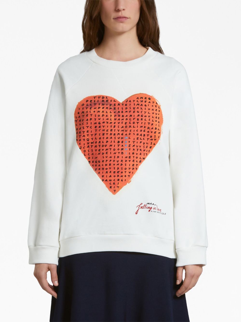 Marni wordsearch-print cotton sweatshirt Women