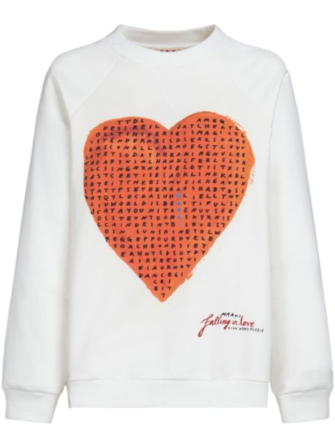 Marni wordsearch-print cotton sweatshirt Women