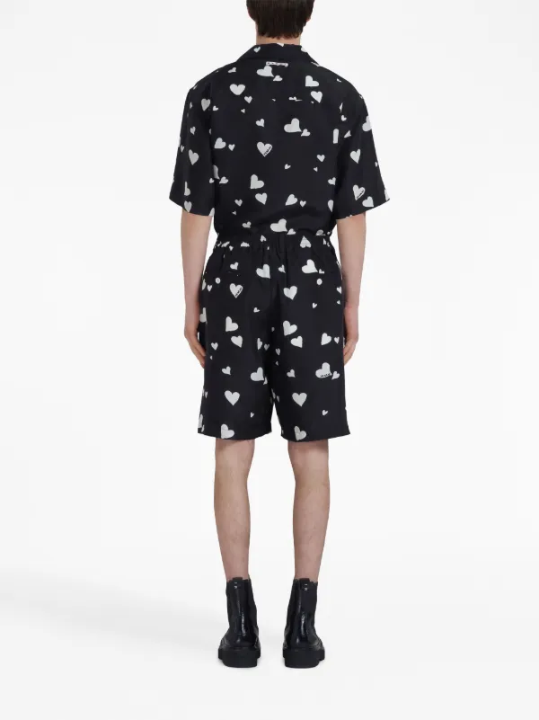 ショーツ MARNI SILK HABOTAI SHORTS WITH HOLE PRINT Marni Striped Floral Shorts | Saks Fifth Avenue