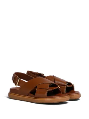 ★MARNI★ブラウン レザー製フスベット★大人気★ ブラウン レザー製フスベット | Marni