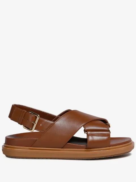 Marni leather Fussbett sandals