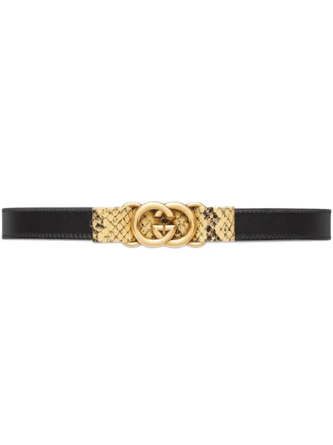 Gucci Double G buckle leather belt