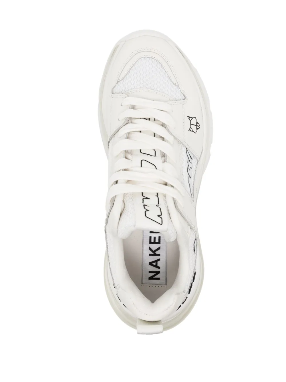 Shop Naked Wolfe Wind 90mm Chunky Low-top Sneakers In White