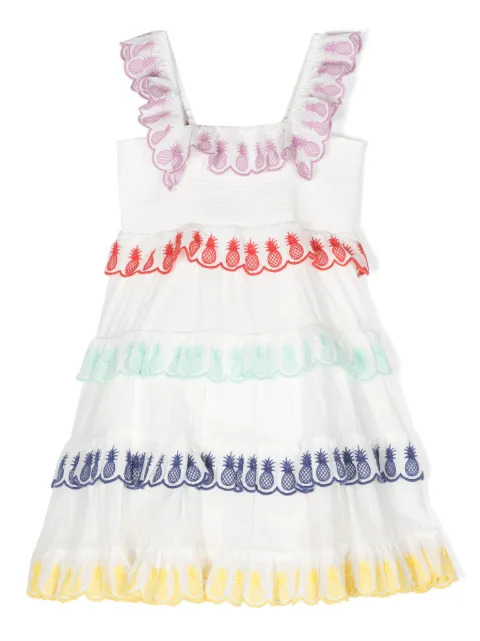 ZIMMERMANN Kids Raie shirred-panel tiered dress