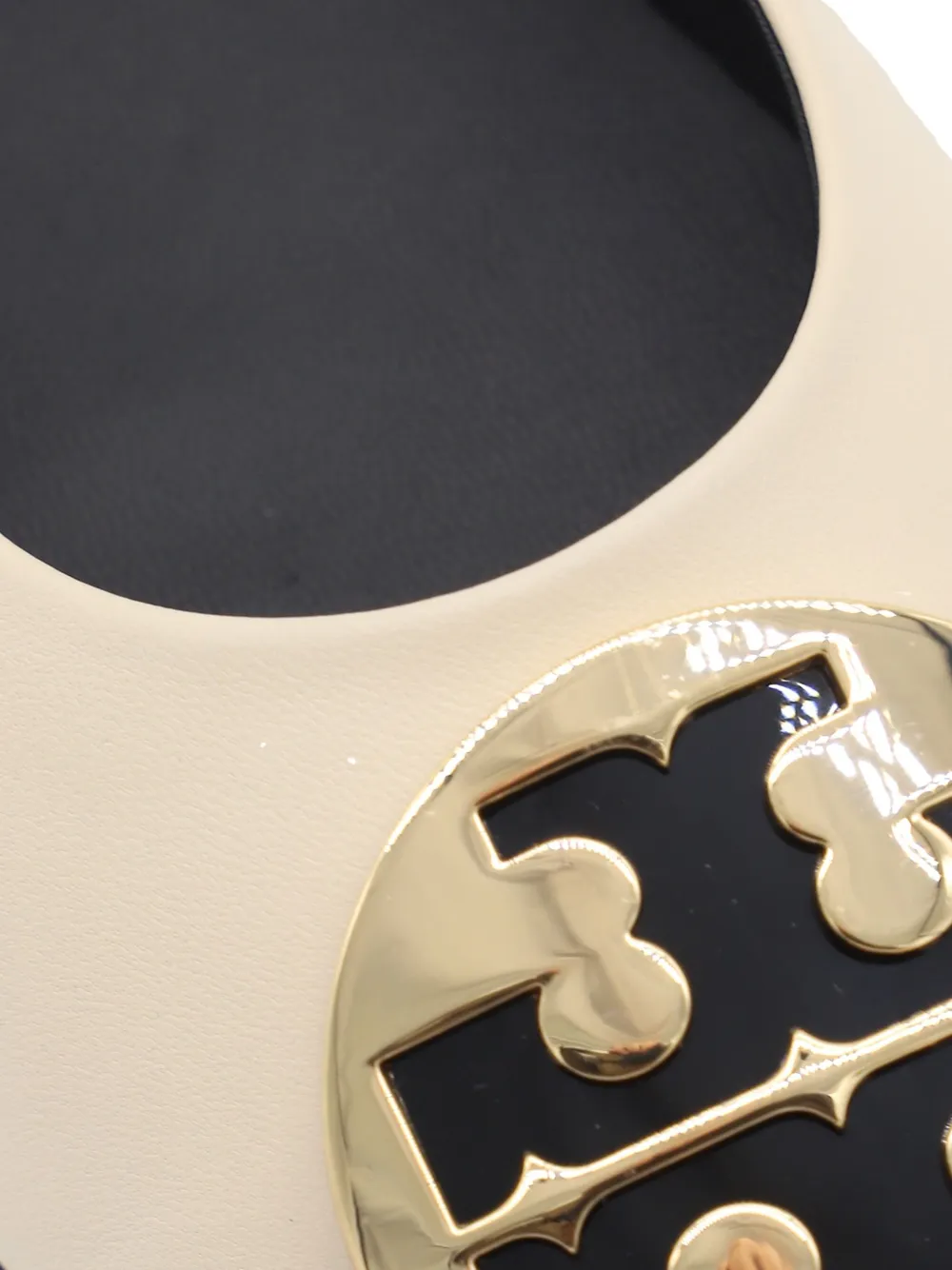 Tory Burch Ballerina's met logoplakkaat Beige