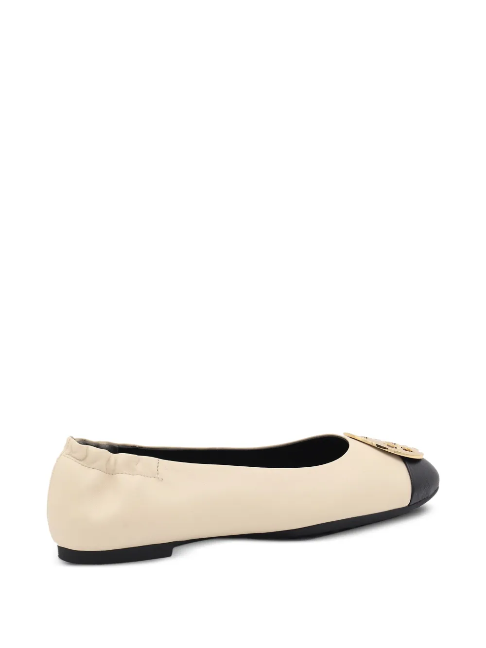 Tory Burch Ballerina's met logoplakkaat Beige