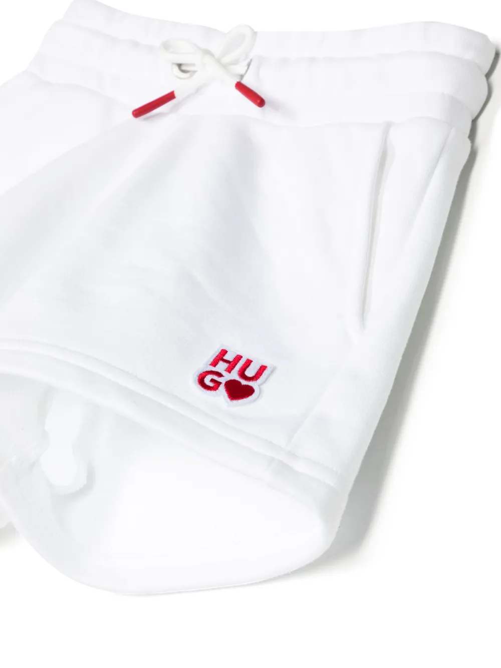 HUGO BOSS EMBROIDERED-LOGO COTTON SHORTS